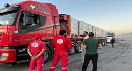 الهلال الأحمر المصري يرسل أكثر من 3700 طن مساعدات إغاثية إلى غزة ضمن «زاد العزة»