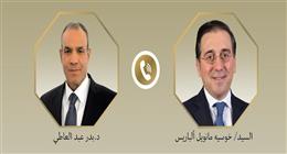 وزير الخارجية يناقش العلاقات الثنائية ووقف إطلاق النار مع نظيره الأسباني