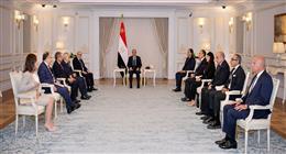 السيسي يستقبل رئيس مجلس الوزراء اللبناني في زيارته الأولى إلى مصر