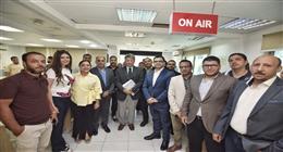 طارق نور رئيس مجلس إدارة الشركة المتحدة للخدمات الإعلامية يزور مقر جريدة الوطن