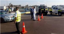 إصابة 10 أشخاص في حادث تصادم سيارتين أعلى الطريق الدائري بالبساتين