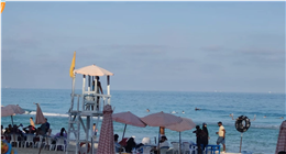 رفع الرايات الصفراء على شواطئ الإسكندرية.. وارتفاع متوسط للأمواج