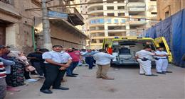 الدفع بـ3 سيارات إسعاف إلى موقع انهيار عقار في المنصورة  