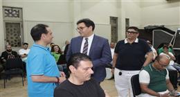 وزير الثقافة يشهد بروفة الفنان محمد ثروت استعدادا لاحتفالية المولد النبوي 
