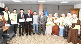 جامعة قناة السويس تكرم فريق المتطوعين بمركز خدمات الطلاب ذوي الهمم