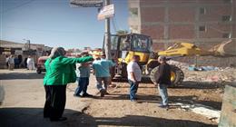 حملة مكبرة لرفع التعديات والإشغالات بشوارع مدينة بيلا