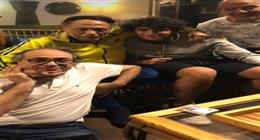 صورة جديدة للزعيم عادل إمام بصحبة الكاتب الصحفي أكرم السعدني