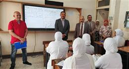 جولة ميدانية لمدير التفتيش بالمنيا لمتابعة انتظام الدراسة وتفعيل نظام البكالوريا
