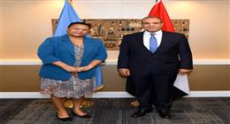 وزير الخارجية يلتقي المديرة التنفيذية للآلية الأفريقية لمراجعة النظراء في نيوريورك
