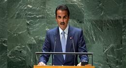 أمير قطر: إسرائيل تسعى لتقسيم المنطقة وتهجير سكان غزة