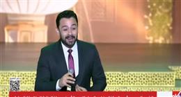فارس قطرية يلقي قصيدة شعرية أمام الرئيس السيسي خلال حفل المولد النبوي