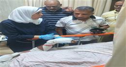 محافظ مطروح يتابع حالة المصابين في حادث سيارة ميكروباص بمدينة الحمام