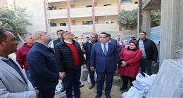 محافظ الجيزة يتابع عددا من المشروعات التعليمية الجارية في الحوامدية 