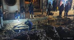 كسر مفاجئ في خط مياه يتسبب بانقطاعها بالدقهلية