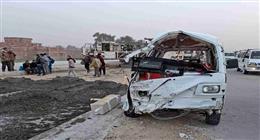 مصرع شخص وإصابة 4 آخرين في حادث تصادم على الطريق الإقليمي بالمنوفية