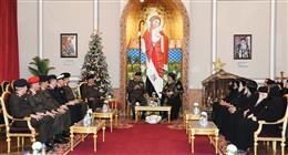 وزير الدفاع والإنتاج الحربى يهنئ البابا تواضروس الثاني بمناسبة عيد الميلاد المجيد