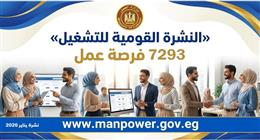 «العمل» تعلن توفير 7293 وظيفة جديدة في 12 محافظة.. والتقديم خلال يناير