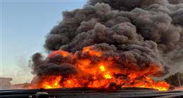 13 سيارة إطفاء للسيطرة على حريق مواسير مياه فارغة في المنوفية