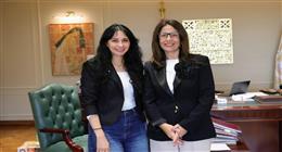 وزيرة الثقافة تبحث مع نسمة عبدالعزيز إطلاق مهرجان «بهجة وبسمة» في القرى