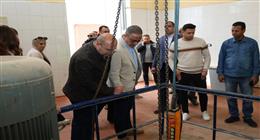 تجارب تشغيل أولية لمحطات الصرف الصحي بقرية دهشور بالجيزة