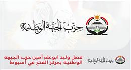 فصل أمين حزب الجبهة الوطنية بمركز الفتح في أسيوط