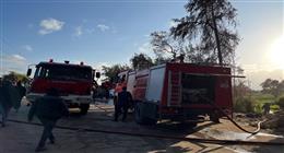 الحماية المدنية بالدقهلية تحاصر حريق مصنع لقطع غيار السيارات بطلخا