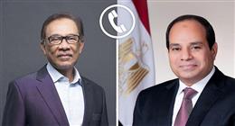 الرئيس السيسي يناقش تطورات الأوضاع الإقليمية مع رئيس وزراء ماليزيا.. ويرفض الاعتداء على الدول العربية