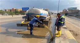  رفع مياه الأمطار من شوارع دمياط وعزبة البرج الأكثر تأثرا بالطقس السيئ