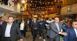محافظ القاهرة يتفقد التجهيزات النهائية لإفطار «15 رمضان» بالمطرية