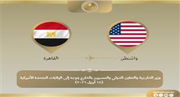 وزير الخارجية يتوجه إلى واشنطن ويلتقى كبار المسؤولين الأمريكيين لمناقشة مستجدات الوضع الاقليمى