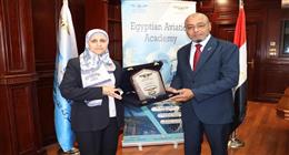 توقيع بروتوكول تعاون تدريبي بين الأكاديمية المصرية لعلوم الطيران وجامعة روافد السعودية
