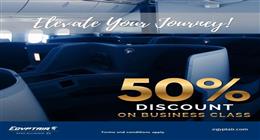 مصر للطيران تعلن خصومات 50% على مقاعد درجة رجال الأعمال