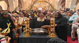 أقباط إسنا يحيون أحد الشعانين في دير الأنبا متاؤس الفاخوري وسط أجواء روحانية مبهجة