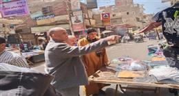 حملات مكثفة لرفع الإشغالات بشوارع مركز بني مزار في المنيا