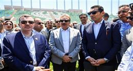 وزيرا التخطيط والرياضة ومحافظ بورسعيد يتفقدون استاد النادي المصري الجديد