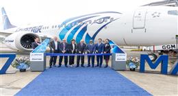 ضمن صفقة تحديث الأسطول.. مصر للطيران تتسلّم أول طائرة بوينج B737-8Max  