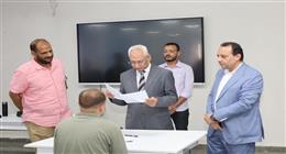 رئيس جامعة المنيا يتابع انتظام امتحانات كلية الهندسة