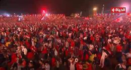 فرحة مصرية في «فان زون» العاصمة الإدارية بعد هدف مصر أمام بلجيكا (فيديو)