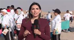 أجواء تفاعلية بأهرامات الجيزة احتفالًا باليوم العالمي لليوجا (فيديو)
