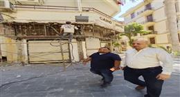 رئيس حى عابدين يتابع أعمال تطوير «شارع الفن» لتحسين الهوية البصرية