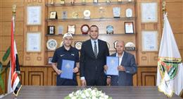 جامعة بنها توقع بروتوكولا لتعظيم العائد الاقتصادي للملاعب الرياضية