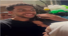 «كل اللي اتقال إشاعات».. خطيبة مصطفى شوبير تستقبله بفرقة «حسب الله» في المنزل