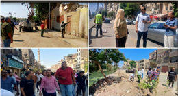 حملات مكثفة لرفع المخلفات والإشغالات وتحسين الخدمات في الجيزة