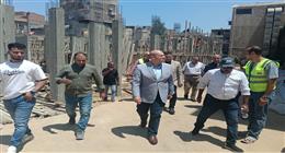 نائب محافظ الجيزة يتابع معدلات تنفيذ مشروعات الصرف الصحي بدهشور