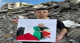 وسط ركام غزة شاب فلسطيني يرسم حسام حسن: شكراً للعميد